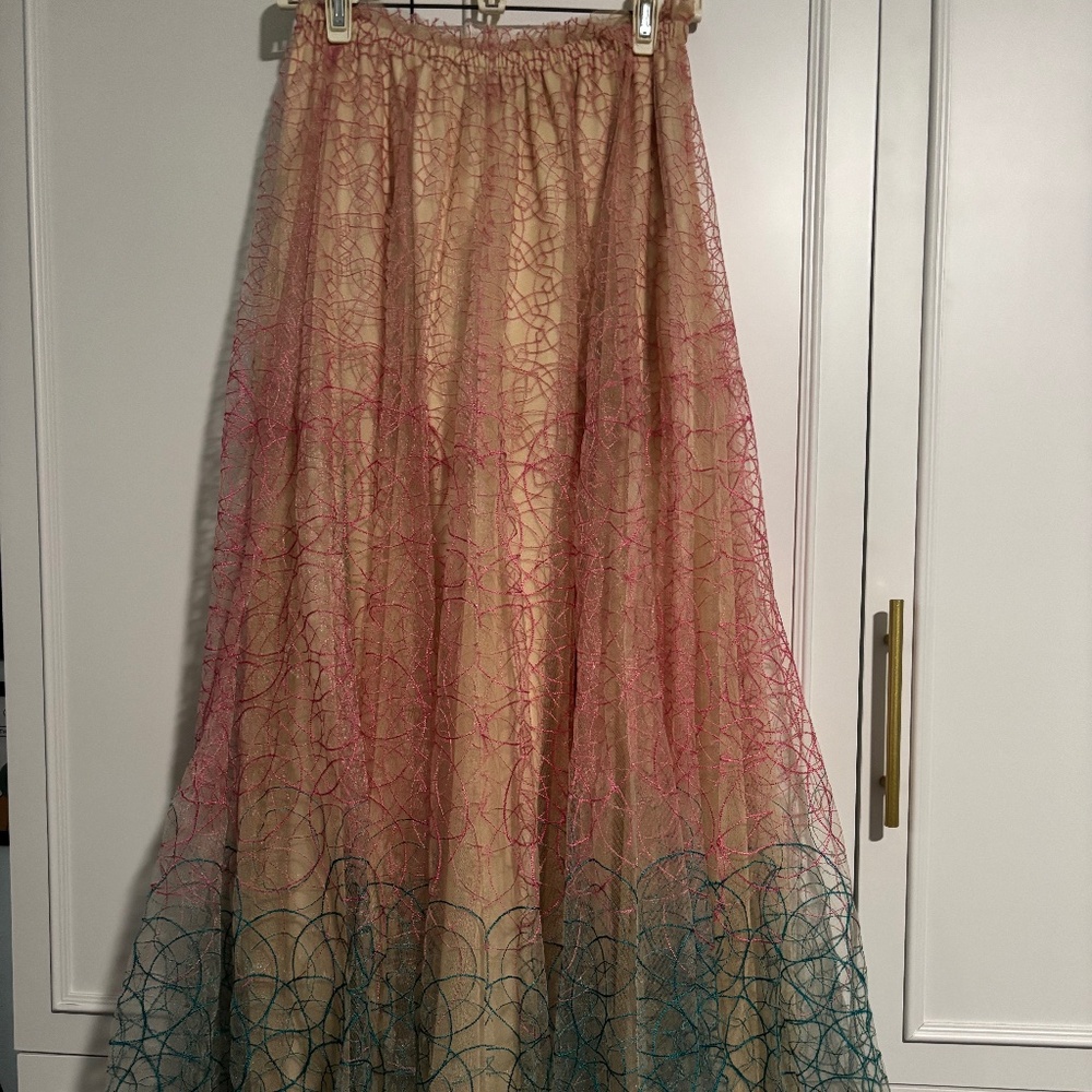 Anthropologie NWT maxi tool skirt